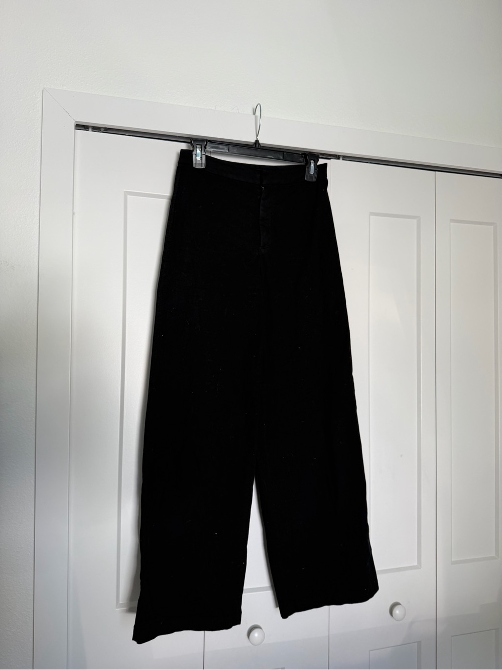 Express High Rise Cropped Wide Leg Black Pants